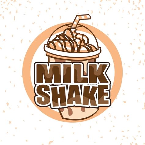 Milk Shake Logo Design, Logo Minuman Design Cup, Milkshake Logo Design Ideas, Shake Logo Design, Milkshake Cartoon, Shake Logo, Milkshake Design, Milkshake Shop, Nc Logo