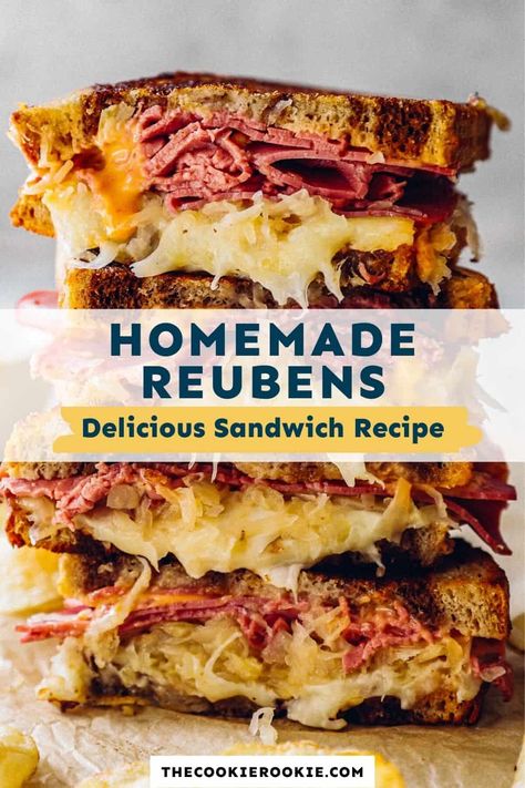 Ruben Sandwich, Classic Reuben Sandwich, Reuben Recipe, Reuben Sandwich Recipe, Reuben Sandwich Classic, Specialty Sandwiches, Sandwich Sides, Best Sandwich Recipes, Panini Recipes