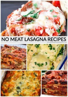 These NO MEAT LASAGNA recipes are perfect for those in your life who need a comfort meal without adding meat. Lasagna Without Meat, No Meat Lasagna Recipe, No Meat Lasagna, Dimsum Recipes, Simply Lasagna, Lasagna No Meat Recipe, Lasagna Recipe Without Ricotta, Veggie Lasagna Recipe, Meatless Lasagna