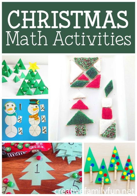 Make math fun this holiday season with one of these Christmas math activities for kids. You'll find activities for both preschoolers and elementary kids. #math #kidsactivities #kids #education #Christmas Christmas Maths Activity, Christmas Math Activities Kindergarten, Christmas Math Craft, Kinder Math Activities, Christmas Geometry, Christmas Maths, Holiday Math Activities, Make Math Fun, Christmas Math Activities