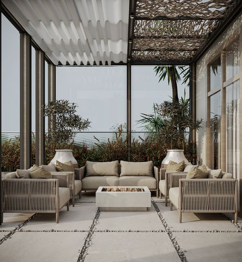 ROOF DESIGN :: Behance Rooftop Gazebo Ideas, Roof Top Glass House Design, Terrace Seating Ideas, Roof Garden Design Rooftop Terrace, Terrace Design Balcony Outdoor, Roof Top Design Ideas, Balcony Terrace Design, Terrace Roof Design, Open Terrace Design