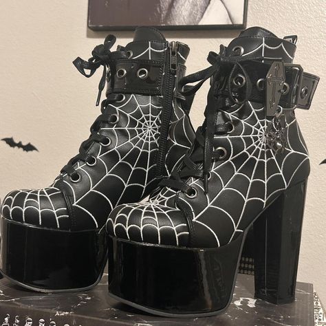 Demonia Spider Torment platform heels. Size 7. Worn... - Depop Platform Heels, 6 Months, The Original, Original Box, Like New, Size 7, Heels, Quick Saves, Clothes