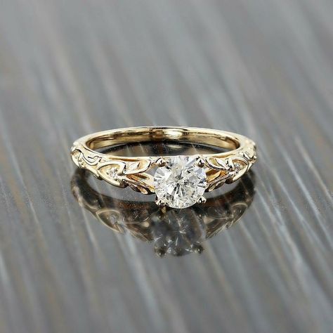 1940 Rings, Vintage Solitaire Engagement Ring, Pretty Engagement Rings, Solitaire Diamond Engagement Ring, Cute Engagement Rings, Future Engagement Rings, Princess Cut Engagement Rings, Dream Engagement Rings, Solitaire Diamond