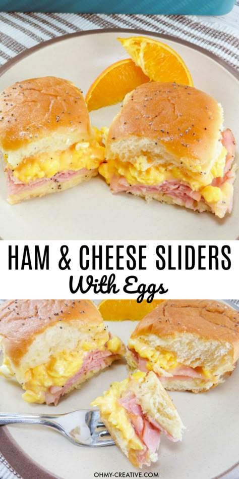 Sliders Ham And Cheese, Brunch Sliders, Breakfast Sliders Hawaiian Rolls, Sliders Breakfast, Sliders Hawaiian Rolls, Egg Sliders, Hawaiian Ham And Cheese Sliders, Hawaiian Ham, Hawaiian Sliders