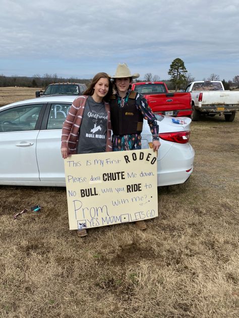 Fish Homecoming Proposal, Rodeo Homecoming Proposal Ideas, Prom Posals Ideas Country, Western Promposal Ideas, Dirtbike Hoco Proposal, Dirtbike Prom Proposal, Rodeo Prom Proposal Ideas, Western Homecoming Proposal Ideas, Cowboy Promposal