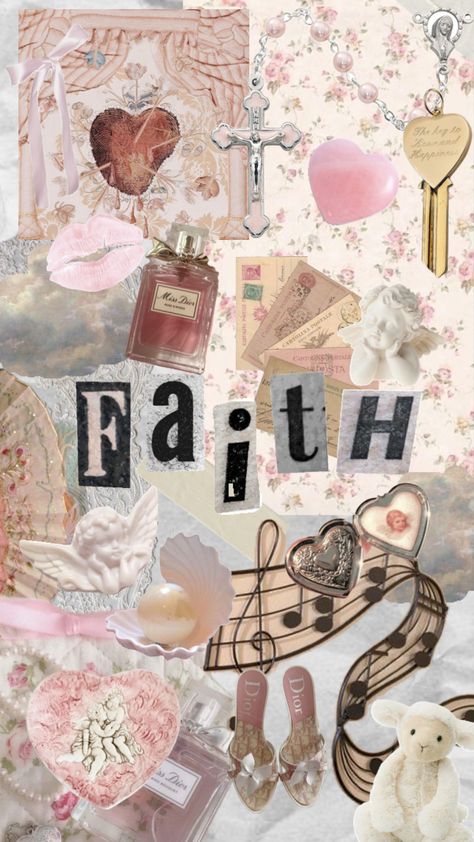 faith #cute #scrapbook #coquette #catholic #christian #moodboard #f4f #followforfollow #divinefeminine09 Cute Scrapbook, Christian Modesty, Bible Quotes Background, Pretty Wallpaper Ipad, Scripture Wallpaper, Catholic Wallpaper, Cute Bibles, Christian Quotes Wallpaper, Pink Wallpaper Girly