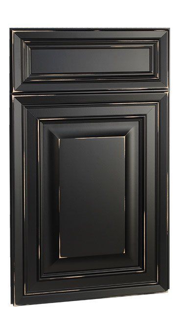 Bronson Maple Ebony Rub Through Black Painted Cabinets, Green Vanities, Framed Cabinets, Discount Cabinets, Traditional Door, Green Vanity, Order Kitchen, Cabinet Options, Painted Cabinets