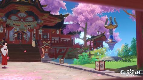 Grand Narukami Shrine, Narukami Shrine, Genshin Teapot, Teapot Ideas, Mc Builds, Yae Miko, Genshin Impact, Minecraft, Tea Pots