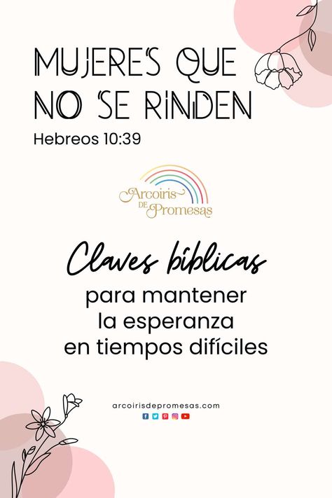 Mujeres que no se rinden - Arcoiris de Promesas Bible Study Methods, Bible School, No Se, Bible Study, Bible, Jesus, Reading