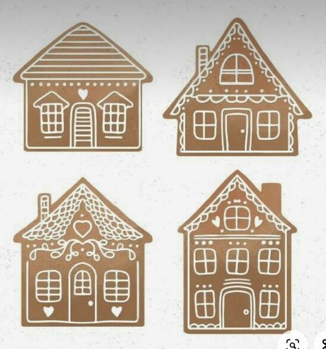 Julkransar Diy, Cardboard Gingerbread House, Gingerbread House Designs, Christmas Graphic Design, Gingerbread Christmas Decor, Gingerbread Decorations, Christmas Card Art, Christmas Gingerbread House, Christmas Graphics