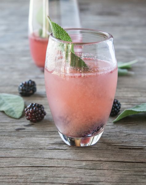 Blackberry & Sage Champagne Cocktails - Dishing Up the Dirt Egg White Cocktail, Sage Cocktail, Farm To Table Recipes, Champagne Recipes Cocktails, Champagne Cocktails, White Cocktail, Champagne Cocktail, Farm To Table, Egg White