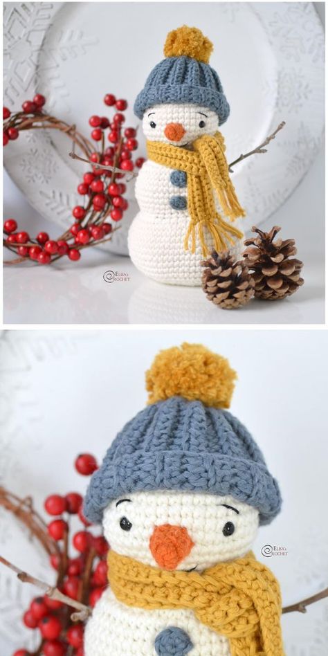 Free Crochet Pattern Snowman Ideas - Pattern Center Crochet Snow Man Free Pattern, Holiday Crochet Patterns Free Gift Ideas, Free Snowman Crochet Patterns, Snowman Amigurumi Pattern Free, Snowman Crochet Patterns Free, Holiday Crochet Patterns Free, Crochet Snowman Free Pattern, Crochet Angel Ornament, Snowman Crochet