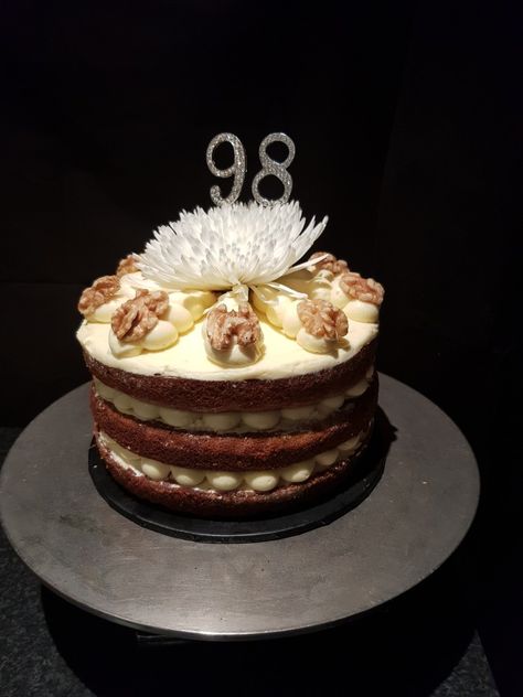 98th Birthday Cake, Carrot Cake Cream Cheese Frosting, Carrot Cake Cream Cheese, Cake Cream Cheese Frosting, Birthday Dinner Menu, Birthday Cake For Women, Cake For Women, Birthday Presents For Grandma, Birthday Wishes For Mother