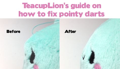 In this tutorial, I will show you how to make a pointy dart smoother if you’ve already sewn and stuffed your plush. In my last tutorial, I covered how to sew darts smoothly by machine so that… How To Fix Pointy Darts, Free Plush Sewing Patterns, Free Plush Pattern, Plush Sewing Patterns, Sewing Plushies, Make Kawaii, Sewing Plush, Plush Sewing, Sewing Darts