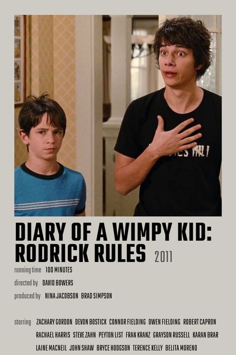 Diary of a Wimpy Kid: Rodrick Rules Movie Poster Diary Of A Wimpy Kid Movie Poster, Diary Of A Wimpy Kid Rodrick Rules, Diary Of A Wimpy Kid Poster, Rodrick Rules Poster, Diary Of A Wimpy Kid Aesthetic, Rowley Diary Of A Wimpy Kid, Diary Of A Wimpy Kid Fanart, Diary Of Wimpy Kid, Wizard Of Oz Film