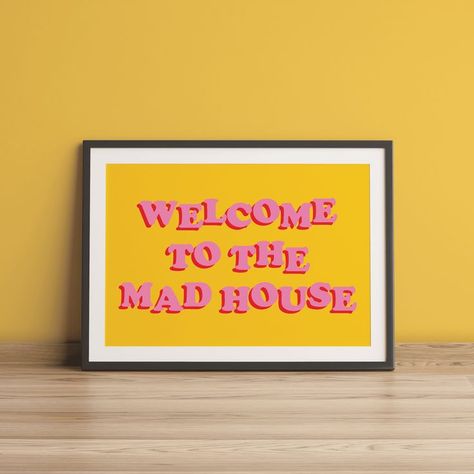 Quirky Entryway, Eleanor Aesthetic, Crazy Home, Entryway Art, Quirky Prints, Art Funky, House Wall Art, Quirky Home, Homeowner Gift