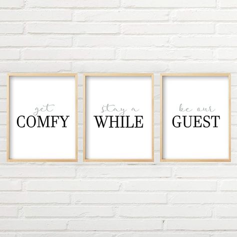 Guest Quotes Welcome, Guest Room Signs Wall Decor, Airbnb Essentials, Guest Room Wall Decor, Guest Room Sign, Sign Boards, Be Our Guest, Guest Room Decor, Unframed Art Prints