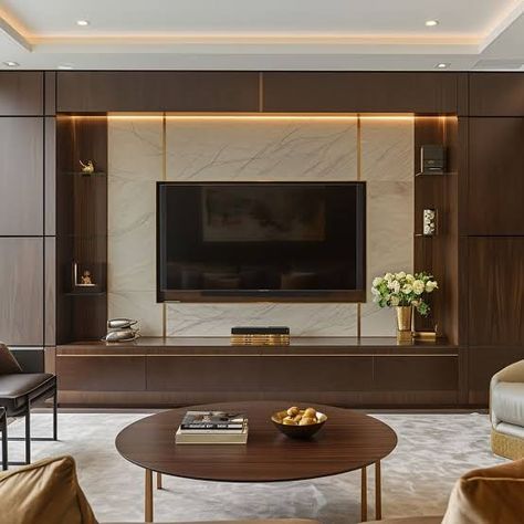 Tv Unit Panelling, Luxurious Tv Wall, Contemporary Tv Wall, Tv Wall Units, Luxury Tv Wall, Tv Wall Cabinets, Modern Luxury Interior, Living Room Tv Unit, Tv Room Design