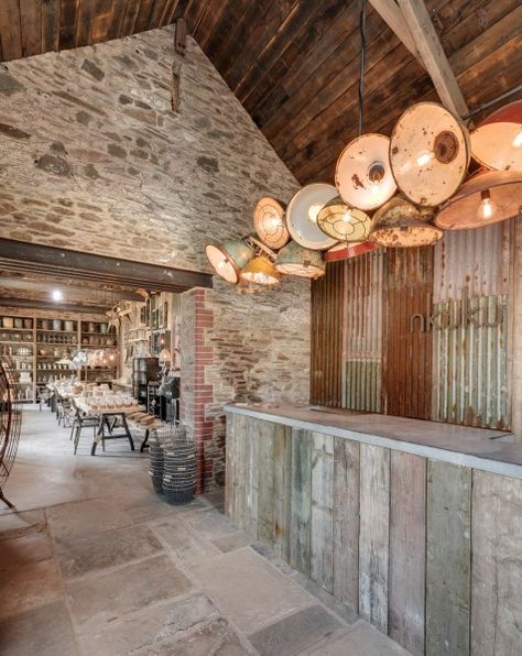 Nkuku Lifestyle Store - gillespie yunnie architects Barn Bar Ideas, Restaurant Design Rustic, Barn Cafe, Barn Restaurant, Barn Bar, Kids Barn, Country Bar, Modern Restaurant Design, Rustic Cafe