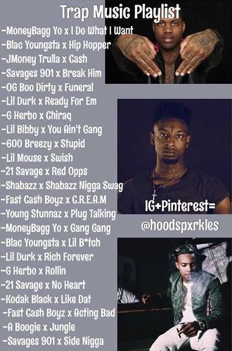 [ p i n t e r e s t ] : wavykiara Trap Songs Playlists, Trap Music Playlist, Lit Playlists, Trap Playlist, Hood Playlist, Queen Tips, Lit Songs, Rap Playlist, Song Suggestions