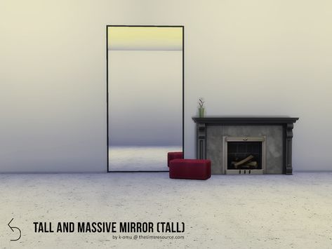 A truly huge mirror for any home. ONLY fits on medium and tall walls, and it's shiftable! Found in TSR Category 'Sims 4 Mirrors' Sims 4 Cc Furniture Mirror, Massive Mirror, Sims Cc Furniture, Game Furniture, Sims Furniture, Giant Mirror, Ts4 Mods, Alpha Cc, Sims 4 Tsr