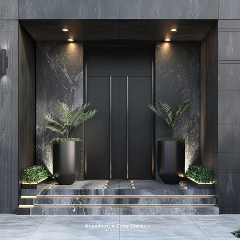 Villa Entrance Design Exterior, Entrance Design Exterior, Villa Entrance Design, Modern Windows Exterior, House Hall Design, Villa Entrance, Mansion Aesthetic, House Main Gates Design, Exterior House Remodel