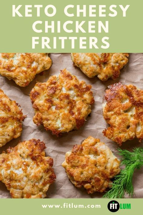 Ground Chicken Fritters, Recipes For Ground Chicken, Keto Chicken Fritters, Keto Fritters, Fritters Air Fryer, Keto Cheesy Chicken, Cheesy Chicken Fritters, Chicken Fritters Recipe, Chicken Fritters