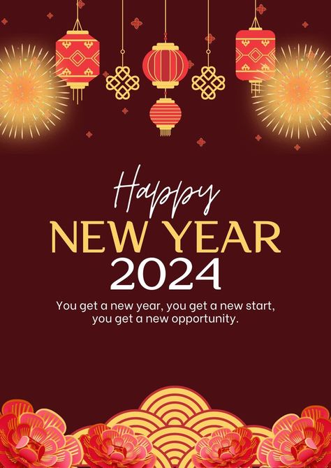 Happy New Year 2024 With Flowers, Happy New Year 2024 Status, Aesthetic Happy New Year, New Year Whatsapp Status, Happy New Year Aesthetic, Best Happy New Year Wishes, Happy New Year Sms, Happy 2024, Happy New Year Status