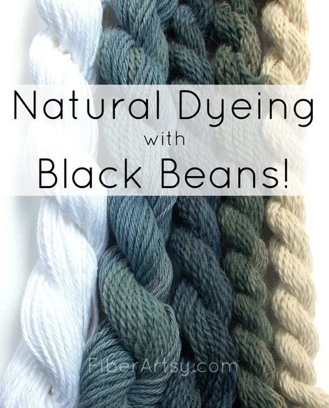 Natural Yarn Dyeing with Black Beans - FiberArtsy.com Diy Pigments, Fabric Dyeing Techniques, Dye Yarn, Dyeing Yarn, Dyeing Tutorials, Natural Dye Fabric, Eco Dyeing, Farm Stuff, Farm Crafts