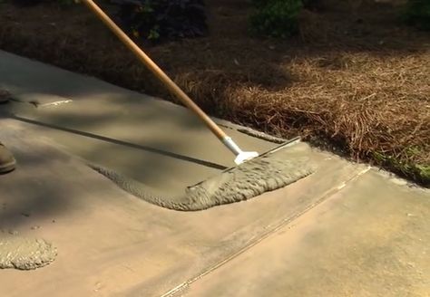 How to Resurface a Concrete Driveway Resurfacing Concrete Driveway, Fix Uneven Concrete Patio, Resurface Driveway, Repair Concrete Driveway, Resurfacing Concrete, Concrete Driveway Resurfacing, Driveway Resurfacing, Concrete Repair Products, Cleaning Eating