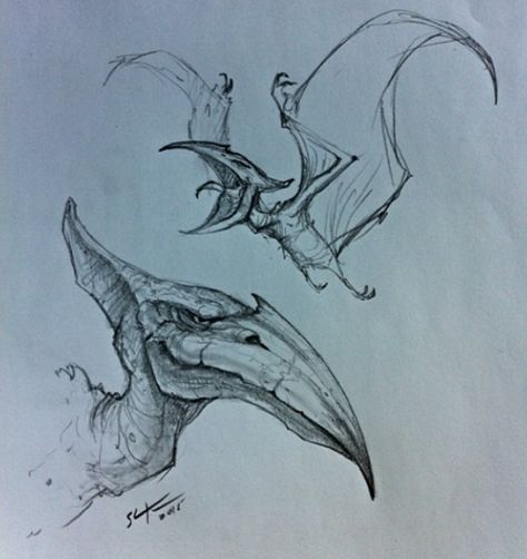 Pterodactyl Drawing, Reptiles Drawing, Dino Rawr, Dinosaur Sketch, Line Doodles, Pixel Art Design, Dinosaur Art, Mythical Creatures Art, Prehistoric Animals