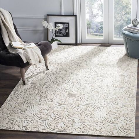 Rosdorf Park Marys Handmade Tufted Wool Ivory Area Rug & Reviews | Wayfair Taupe Area Rugs In Living Room, Cream Area Rugs, Flat Kitchen, House Flip, Piano Room, 4 Runner, Rustic Glam, Rug Ivory, Room Update