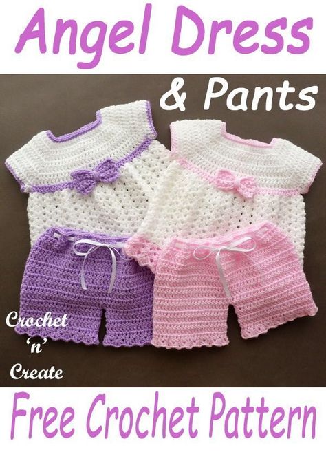 Baby Doll Clothes Crochet Pattern Free, Crochet Baby Doll Clothes Free Pattern, Baby Doll Clothes Patterns Free Knitted, Crochet Doll Dress Free Pattern, Crochet Dolls Clothes, Angel Baby Crochet, Crochet Baby Dress Free Pattern, Crochet Doll Clothes Free Pattern, Crochet Doll Clothes Patterns