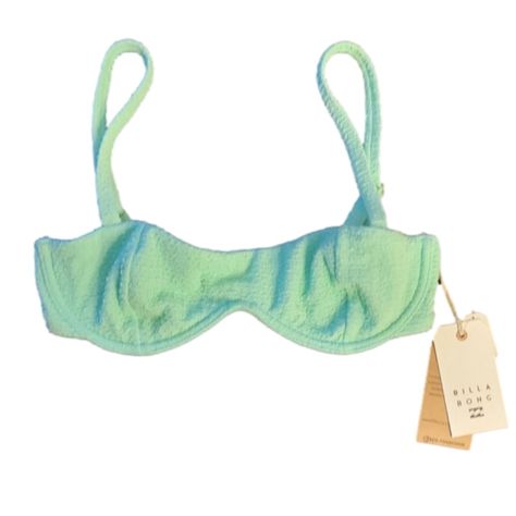 Billabong Women's Pastel Greem Bikni Top - New With Tags, So Hot And You Will Love The Feel And Look Of This New Billabong Bikini. Ready For The Heat! All Reasonable Offers Will Be Considered.... Summer Drip, Baithing Suits, Lyra Heartstrings, Vibes Outfit, Knight Logo, Mermaid Vibes, Basic Photo Editing, Billabong Swim, Dream Summer