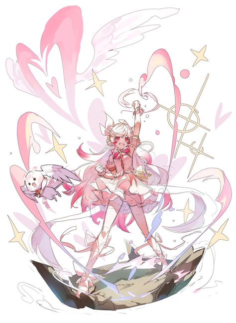 Magical Girl Aesthetic, Character Design Illustration, Mahō Shōjo, 캐릭터 드로잉, Arte Inspo, Arte Sketchbook, 영감을 주는 캐릭터, Cute Art Styles, Art Poses