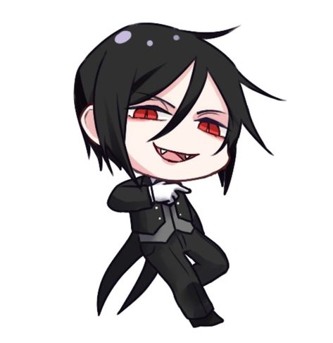 Chibi Sebastian Michaelis, Sebastian Ciel, Black Butler Cosplay, Black Butler Sebastian, Black Butler Characters, Black Butler 3, Anime Sticker, Memes Lol, Master Drawing