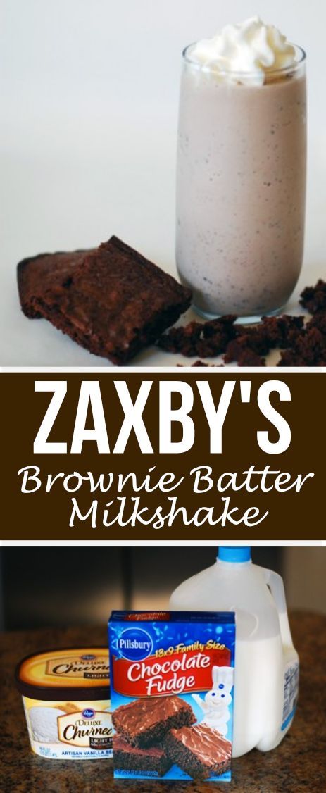 This Brownie Batter Milkshake tastes even better than the version you can buy at Zaxby's! Seriously, you gotta try it! Yummy Milkshakes, Frozen Yogurt Popsicles, Banana Brownies, Brownie Cups, Recipe Dessert, Chocolate Shake, Tasty Foods, Milkshake Recipes, Milk Shakes