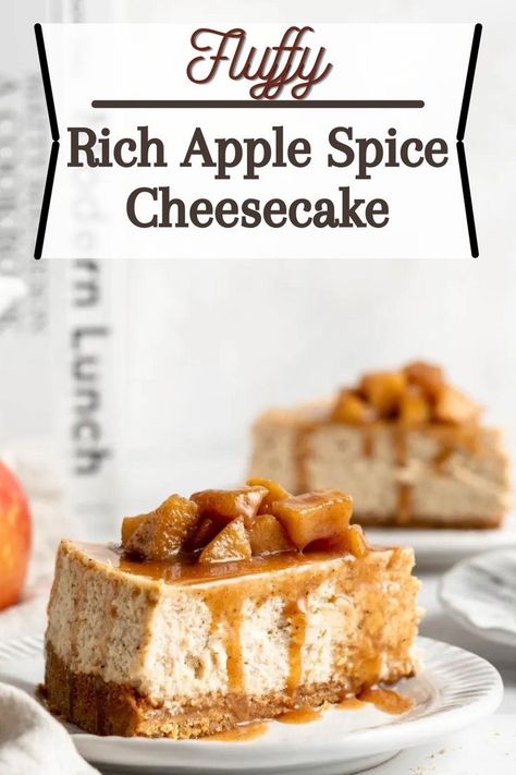 Apple Cider Cheesecake Recipe, Cheese Burrito, Spice Cheesecake, Fluffy Cheesecake, Apple Compote, Caramel Apple Spice, Fall Deserts, Truffle Shuffle, Pretty Desserts