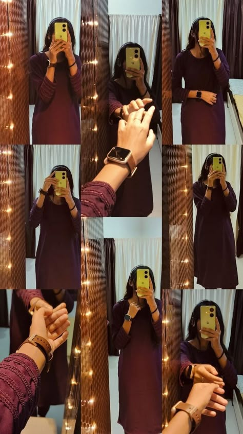 Mirror Pic Poses, Stylish Picture, Eid Photoshoot, Eid Pics, Eid Photoshoot Ideas, Mirror Poses, Easy Rangoli Designs Videos, Bff Hands Aesthetic, Girly Dp