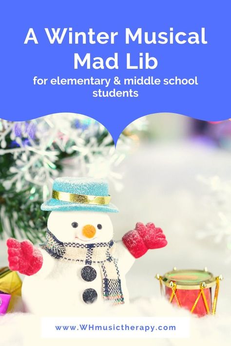 Music Games For Kids, Winter Music, Mad Libs, Music Lesson, Movement Activities, Holiday Music, Music And Movement, Music Class, Winter Break