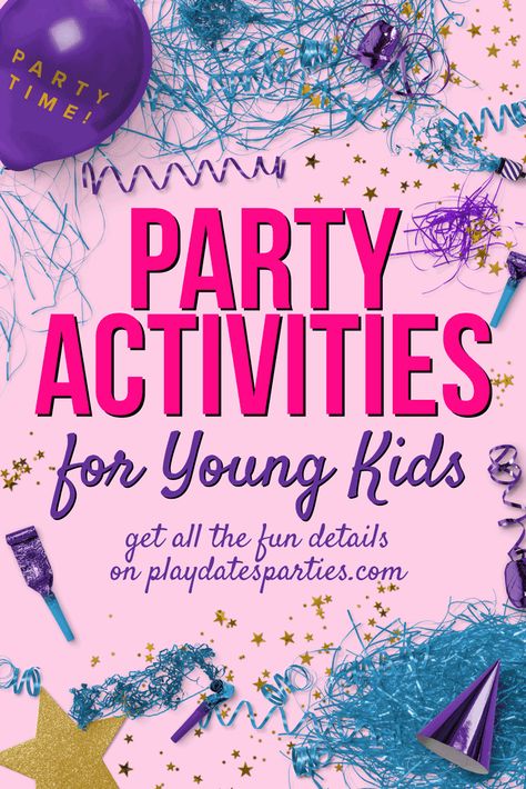 Five Year Old Birthday Party Activities, Four Year Old Birthday Party Activities, Party Games 5 Year, Preschool Party Activities, Kid Party Activities Indoor, Four Year Old Birthday Activities, Preschool Birthday Party Activities, 5 Year Birthday Party Activities, Activities For Kids At Birthday Party