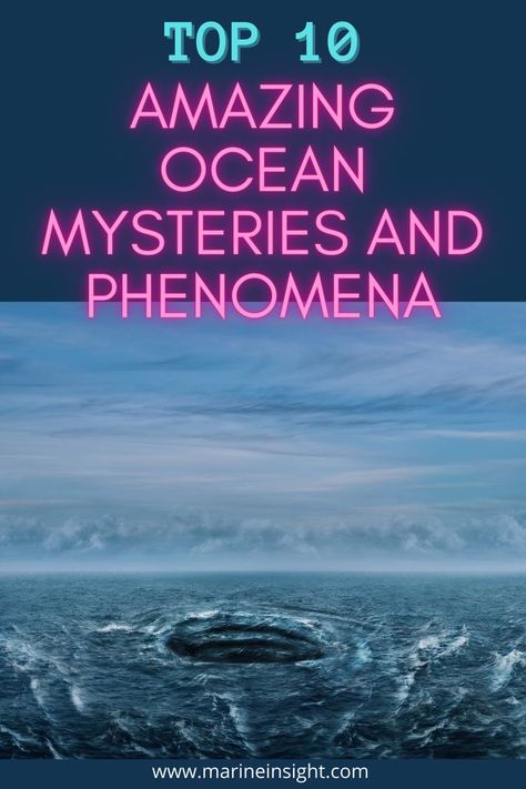 The oceans contain great mysteries within their depths. While many of these mysteries have been explained by scientists and analysts, there are still quite a few unexplained oceanic enigmas that intrigue us. A variety of mysterious ocean phenomena have been seen and experienced by sailors around the world. #oceanmystry #shipping #maritime #marineinsight Ocean Mysteries, Baltic Sea Anomaly, Mysteries Of The World, Unexplained Mysteries, Under The Surface, Essay Examples, Water Bodies, Greatest Mysteries, Human Activity