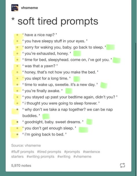 Otp Prompts Sleep, How To Write Someone Waking Up, One Bed Prompt, Tired Writing Prompts, Sleeping Writing Prompts, Waking Up Prompts, Waking Up Writing Prompts, Tired Prompts, Sleeping Prompts