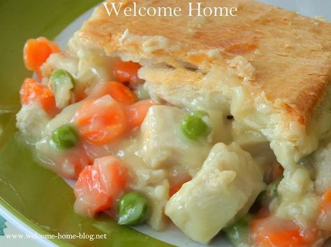 Puffed Pastry, Pepperidge Farm Puff Pastry, Homemade Chicken Pot Pie, Puff Pastry Dough, Cooked Carrots, Puff Pastry Recipes, Chicken Pot, Chicken Pot Pie, Pot Pie