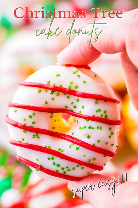 Inspired by the Little Debbie Christmas Tree cakes, these Christmas Doughnuts are sure to delight everyone on Christmas morning. Christmas Doughnut Ideas, Christmas Donuts Ideas, Mini Donuts Recipe, Little Debbie Christmas Tree Cakes, Little Debbie Christmas Tree, Mini Donuts Maker, Christmas Tree Cakes, Christmas Donuts, Donut Maker