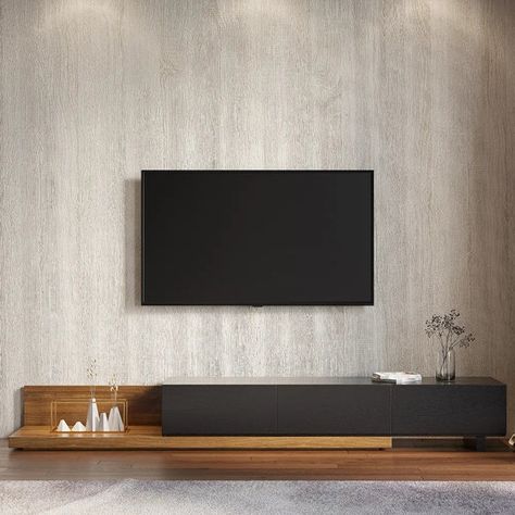 Walnut Tv Stand, Solid Wood Tv Stand, Tv Wall Decor, Tv Stand Console, Tv Wall Design, Tv Stand Wood, Modern Tv Stand, Modern Tv, Media Console