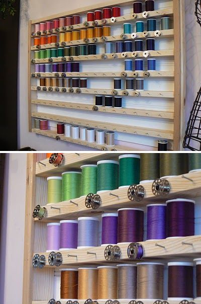 Diy Sewing Organization, Sewing Room Inspiration, Sewing Room Storage, Craft Shed, Sewing Spaces, Sewing Room Design, Sewing Storage, Dream Craft Room, Craft Room Design