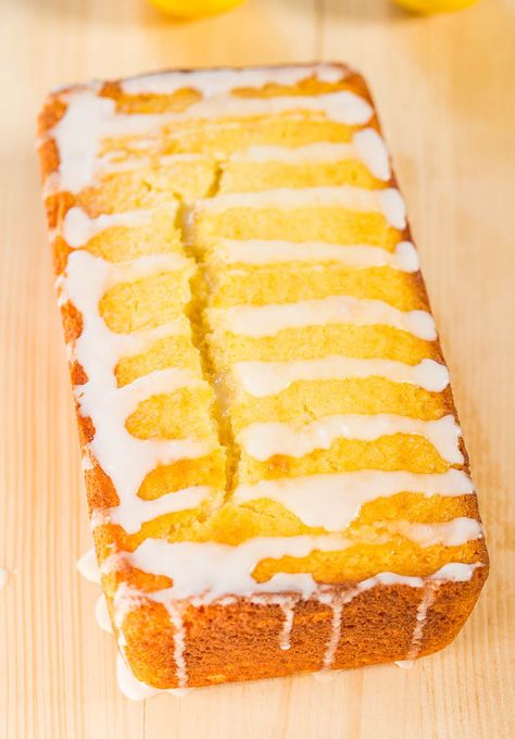 The Best Lemon Loaf (Better-Than-Starbucks Copycat) - Took years but I finally recreated it! Easy, no mixer, no cake mix, dangerously good!! Best Lemon Loaf, Dessert Lemon, Lemon Loaf Recipe, Starbucks Lemon Loaf, Starbucks Lemon, Kitchen Aid Recipes, Lemon Pound Cake Recipe, Mixer Recipes, Averie Cooks