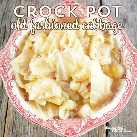 Crock Pot Cabbage Recipe: This super easy recipe tastes just like grandma used to make! Tender cabbage with the savory flavor of bacon and onions makes the perfect side dish for any family dinner. Crockpot Cabbage, Crockpot Cabbage Recipes, Crockpot Veggies, Crock Pot Cabbage, Cabbage Recipe, Cooked Cabbage, Crockpot Dishes, Pot Roast Recipes, Crock Pot Slow Cooker