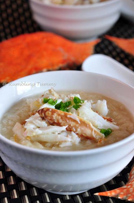 Chinese Porridge, Flower Crab, Porridge Recipes, Food Meals, Asian Fusion, My Journal, Instapot Recipes, Hearty Soups, Housewarming Party